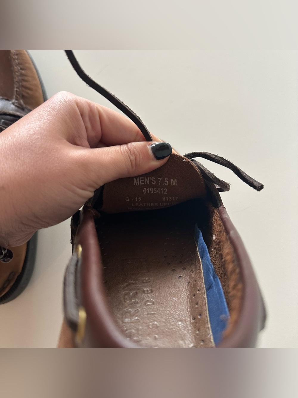 Sperry 2 Eye Boat Shoes Dark Brown Leather Women’s 9 Preppy Moc Loafer - Picture 7 of 8